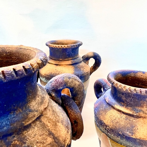 Designer clay pots, Vase, Jug for Flowers, Vintage vase, 3 piece - Picture 7 of 8